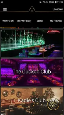 Clubbable Nightclubs android App screenshot 0