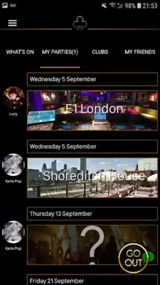 Clubbable Nightclubs android App screenshot 2